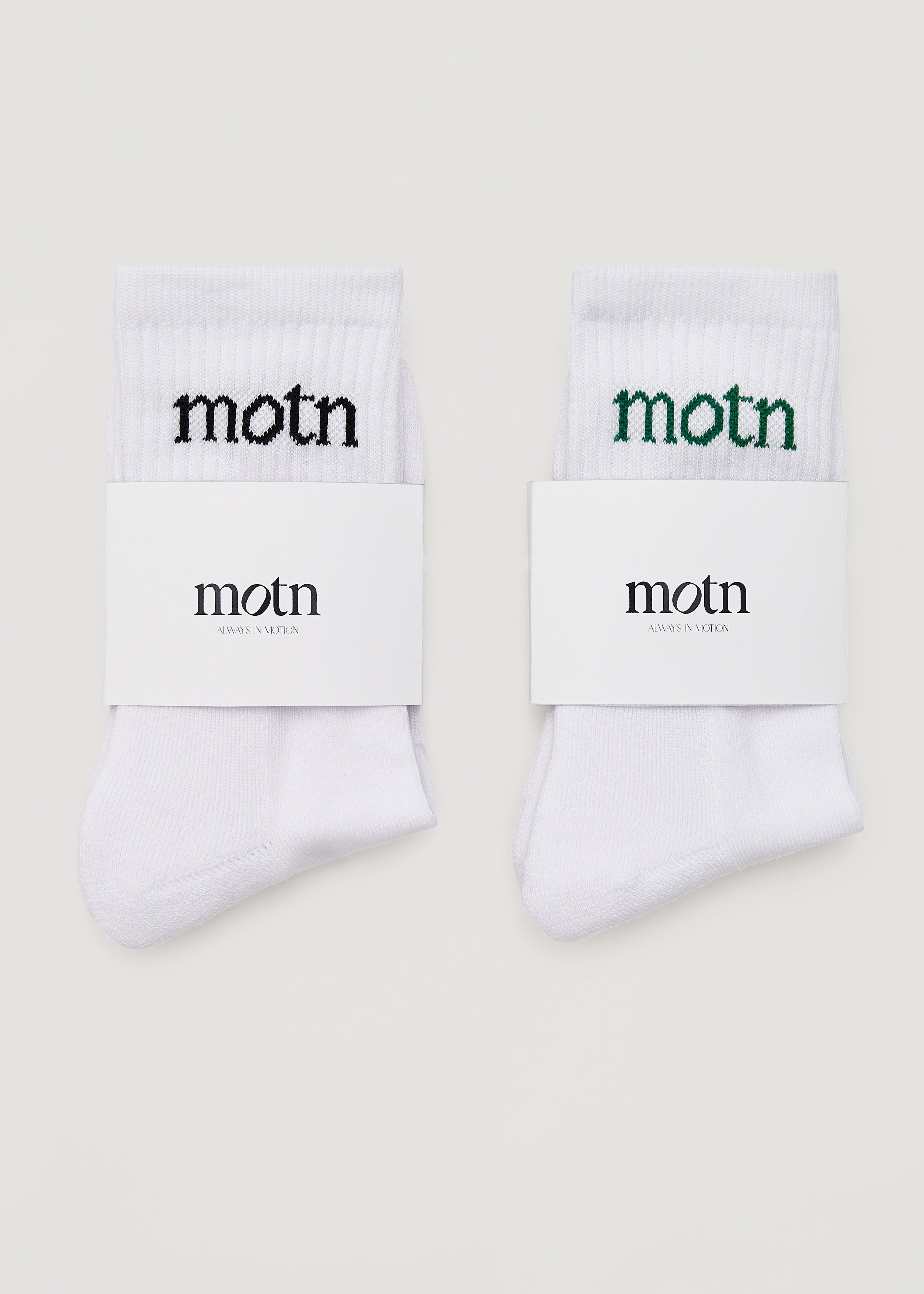 Green MOTN Socks - always in motion