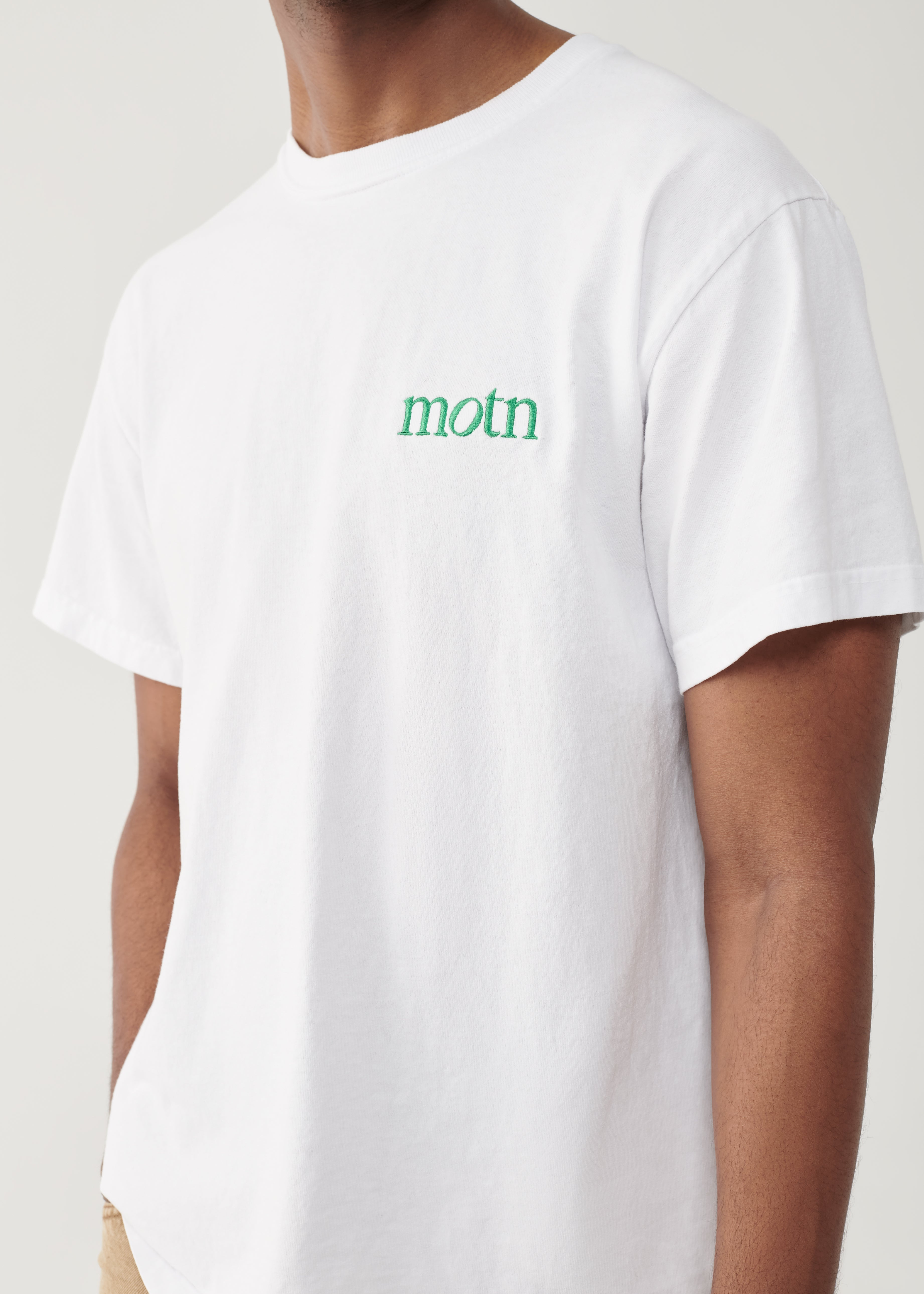 White MOTN Logo Tee - always in motion
